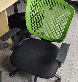 欧林布艺纯色电脑椅